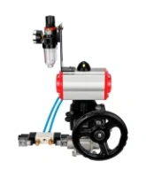 Кран шаровой DN.ru BV3232P(3pc)-FP-W-ISO-H WDVF Ду25 Ру63 полнопроходной, трехсоставной, нержавеющая сталь 316, PTFE, под приварку, с пневмоприводом PA-DA-052, пн.распределителем 4V320-08 AC220V, ручным дублером MON1-250-T26-ISO, БПВ AFC2000