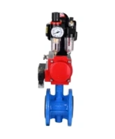 Затвор дисковый поворотный DN.ru WBV1313E-2W-F-H Ду100 Ру16 фланцевый, корпус - чугун GGG40, диск - чугун GGG40, EPDM, с пневмоприводом DN.ru PA-DA-105, пневмораспределителем DN.ru 4M310-08 AC220V, БКВ DN.ru APL-510N EX и БПВ DN.ru AFC2000