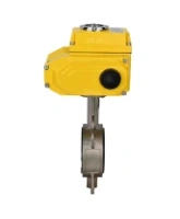 Затвор дисковый поворотный DN.ru WBV3232P-2W-Fb-H Ду65 Ру16, корпус - нержавеющая сталь 316L, диск - нержавеющая сталь 316L, уплотнение - PTFE, с электроприводом DN.ru QT-N-008EM-O1-220VAC-У1 220В