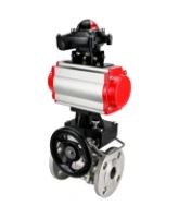 Кран шаровой DN.ru BV3131P(3pc)-FP-F-ISO-H Ду100 Ру16 полнопроходной трехсоставной, фланцевый, нержавеющая сталь 304, уплотнение - PTFE, 22х22, F10, WDVF, с пневмоприводом DN.ru PA-DA-105, БКВ APL-210N и ручным дублером MON3-700-T38-ISO