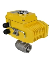 Кран шаровой DN.ru BV3232P(2pc)-FP-T-ISO-H Ду32 Ру63 полнопроходной двухходовой, нержавеющая сталь 316, внутренняя резьба, уплотнение - PTFE, с электроприводом четвертьоборотным QT-N-005EM-O1-380VAC-У1
