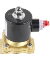 Клапан электромагнитный DN.ru VS100-VT-NC-220VAC 3/8″ Ду10 Ру10, соленоидный двухходовой, корпус - латунь, уплотнение - Viton, резьбовой, нормально-закрытый, прямого действия, катушка - 220В