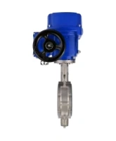 Затвор дисковый поворотный DN.ru WBV3131V-2W-Fb-H Ду100 Ру16 межфланцевый, корпус - нержавеющая сталь 304, диск - нержавеющая сталь 304, уплотнение - VITON, с электроприводом QT-N-010M-O2-220VAC-У1 с моментной муфтой и штурвалом