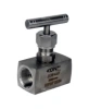 Клапан игольчатый DN.ru VN3131M-T-Ht 1 1/4″ Ду32 Ру400 резьбовой, корпус - нержавеющая сталь 304, уплотнение - металл, с Т-образной рукояткой