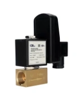 Клапан электромагнитный DN.ru 1/2″ Ду15 Ру16, соленоидный двухходовой, корпус - латунь, уплотнение - NBR, резьбовой, нормально-закрытый, прямого действия, катушка - 220В, с электронным таймером слива для управления конденсатом (VS1200-NT-NC)