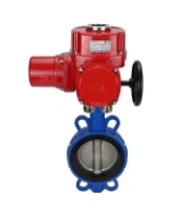 Затвор дисковый поворотный DN.ru WBV1432N-2W-Fb-H Ду100 Ру16, корпус - чугун GGG50, диск - нержавеющая сталь 316L, уплотнение - NBR, с электроприводом DN.RU QT-EX-010M-O2-220VAC-У1