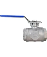 Кран шаровой DN.ru BV3232P(4pc)-SP-3WL-T-ISO-H WDVF Ду65 Ру40 стандартнопроходной, 3-ходовой L-тип, внутренняя резьба, корпус - нержавеющая сталь AISI 316, уплотнение - PTFE, с ISO-фланцем и рукояткой