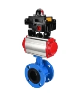 Затвор дисковый поворотный DN.ru WBV1313E-2W-F-H Ду100 Ру16 фланцевый, корпус - чугун GGG40, диск - чугун GGG40, уплотнение - EPDM, с пневмоприводом DN.ru PA-DA-105, пневмораспределителем DN.ru 4M310-08 AC220V и БКВ DN.ru APL-410N EX