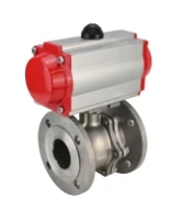 Кран шаровой DN.ru BV3232P(2pc)-FP-F-ISO-R Ду250 Ру16 полнопроходной двухходовой, нержавеющая сталь 316, фланцевый, уплотнение - PTFE, с пневмоприводом PA-DA-160 двойного действия и пневмораспределителем 4M310-08 AC220V