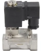 Клапан электромагнитный DN.ru VS431-ET-NC-24VDC 1/2″ Ду15 Ру16, соленоидный двухходовой, корпус - нержавеющая сталь 304, уплотнение - EPDM, резьбовой, нормально-закрытый, пилотный, катушка - 24В