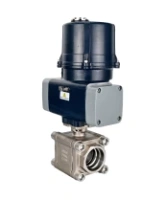 Кран шаровой DN.ru BV3232P(3pc)-FP-SW-ISO-H Ду80 Ру63 полнопроходной, корпус - нержавеющая сталь SS316, под приварку, с 1/4-оборотным электроприводом QTSA-N-014EM-O0-220VAC с пружинным возвратом