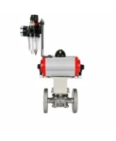 Кран шаровой DN.ru BV3131P(3pc)-FP-F-ISO-H Ду100 Ру16 полнопроходной, фланцевый, корпус - нержавеющая сталь 304, PTFE, 22х22, WDVF, с пневмоприводом PA-DA-105, пневмораспределителем 4M320-08 AC220V и БПВ AFC2000