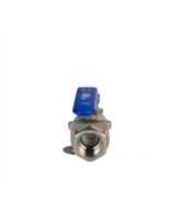 Кран шаровой DN.ru BV3232P(2pc)-FP-T-H Ду20 Ру140 полнопроходной двухходовой, нержавеющая сталь 316, внутренняя резьба, уплотнение - PTFE, ручка-рычаг