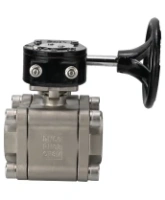 Кран шаровой DN.ru BV3232P(3pc)-FP-SW-ISO-H Ду80 Ру63 полнопроходной, корпус - нержавеющая сталь SS316, под приварку, с редуктором RDN RQN4-500Z-T30