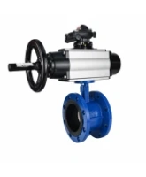 Затвор дисковый поворотный DN.ru WBV1331E-2W-F-H Ду50 Ру16 фланцевый, корпус - чугун GGG40, диск - нержавеющая сталь 304, уплотнение - EPDM, с пневмоприводом DN.ru PA-DA-105-1 и БКВ APL-210N
