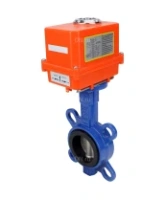Затвор дисковый поворотный DN.ru WBV1432E-2W-Fb-H Ду40 Ру16, корпус - чугун GGG50, диск - нержавеющая сталь 316L, уплотнение - EPDM, с электроприводом DN.ru QT-N-003EM-O1-220VAC-У1 MINI 220В