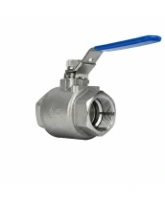 Кран шаровой DN.ru BV3232P(2pc)-FP-T-H Ду40 Ру140 полнопроходной двухходовой, нержавеющая сталь 316, внутренняя резьба, уплотнение - PTFE, ручка-рычаг
